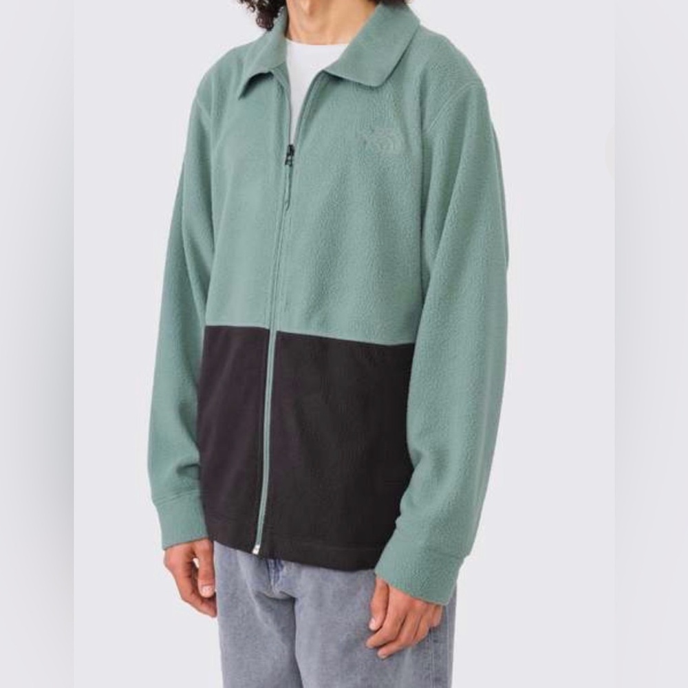 The North Face Two Tone Green Black Fleece Jacket Men’s XL - Picture 2 of 11